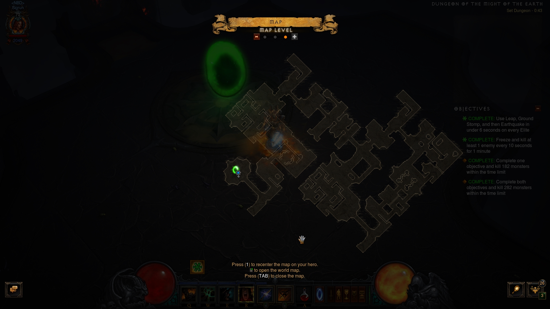 Layout of MotE set dungeon