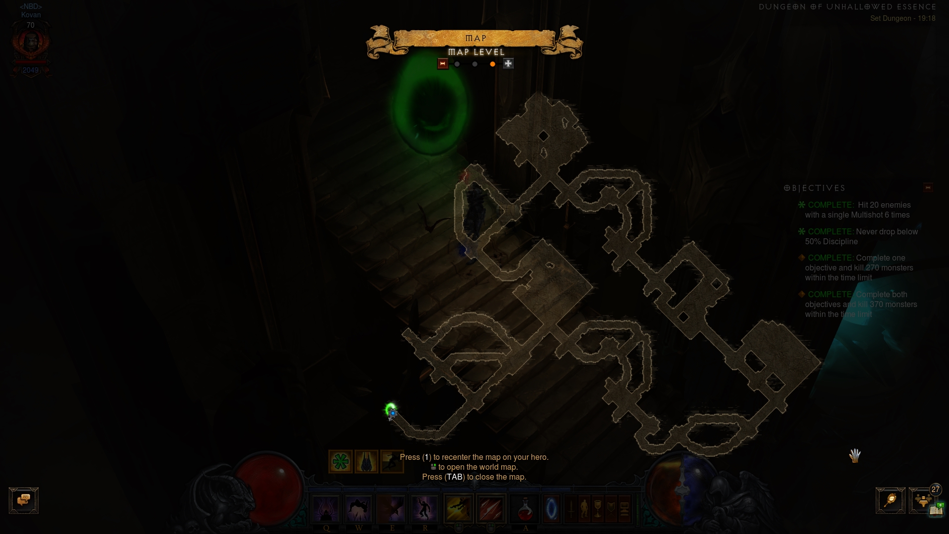 Layout of Unhallowed Essence set dungeon