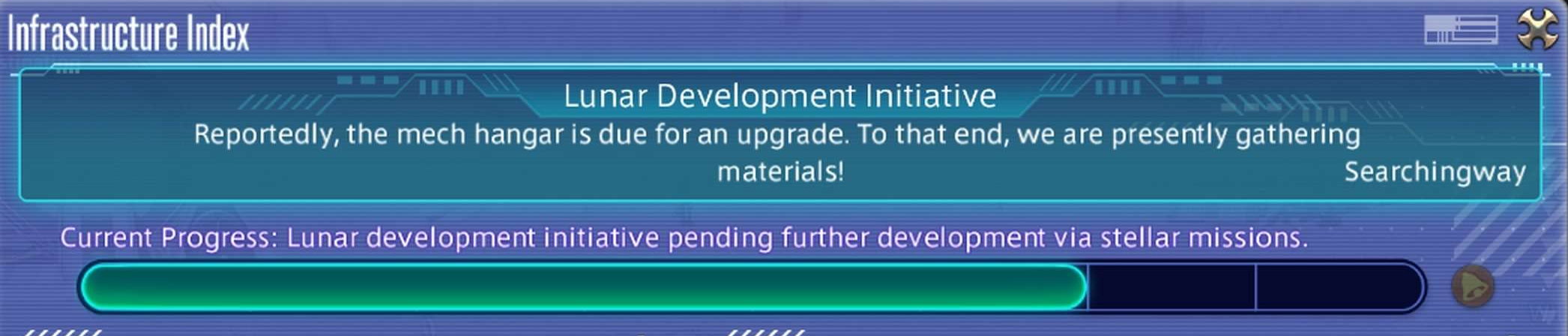 Development Bar In FFXIV Cosmic Exploration