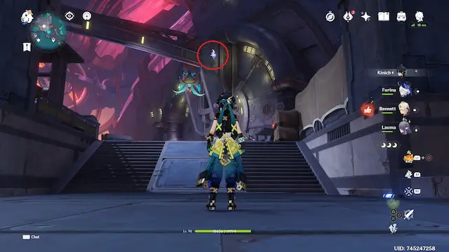 Paha Isle Lunoculus Collectables: ##12 Floating on the side of the building