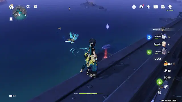 Paha Isle Lunoculus Collectables: ##13 Floating on top of some boxes near the water