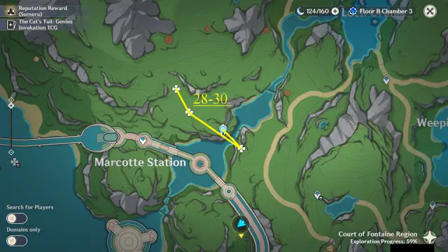 Marcotte Station Lumidouce Bell Farming Route Map