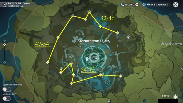 Stormterror's Lair Windwheel Aster Farming Route Map