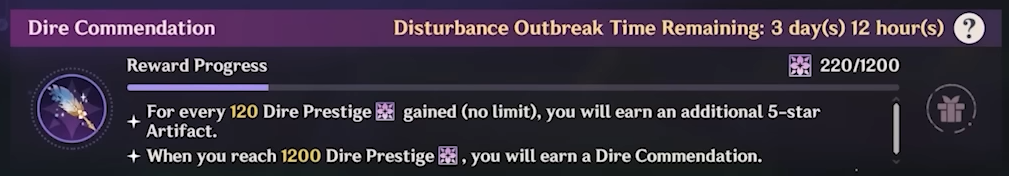 Genshin Impact Dire Prestige