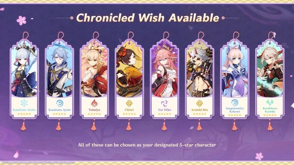 Genshin Impact Version 5.6 chronicled Wish