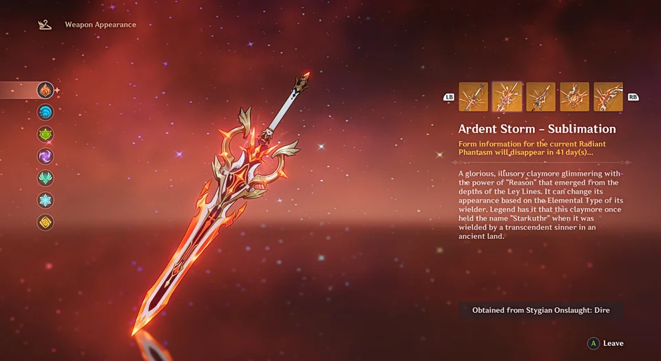 Genshin Impact Weapon Skins