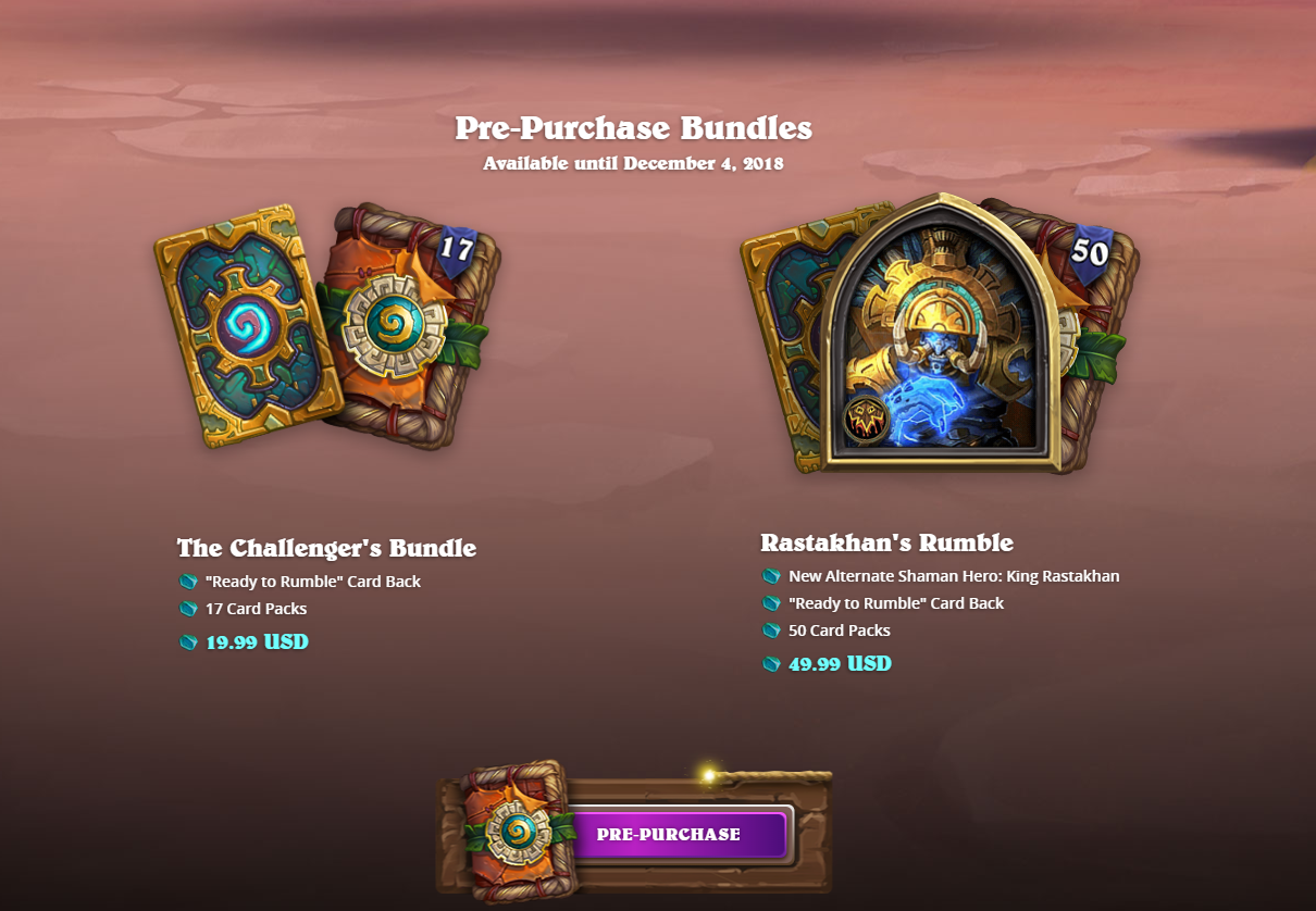 Pre-Purchase Rewards - Rastakhan's Rumble