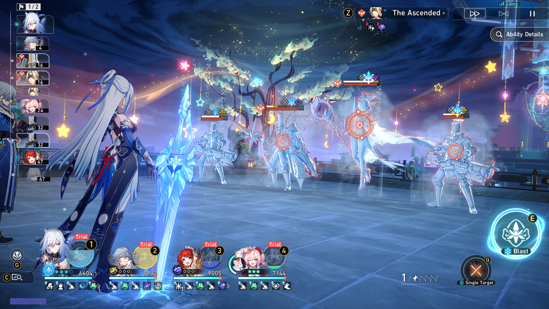 Novaflare Character Trial Battle