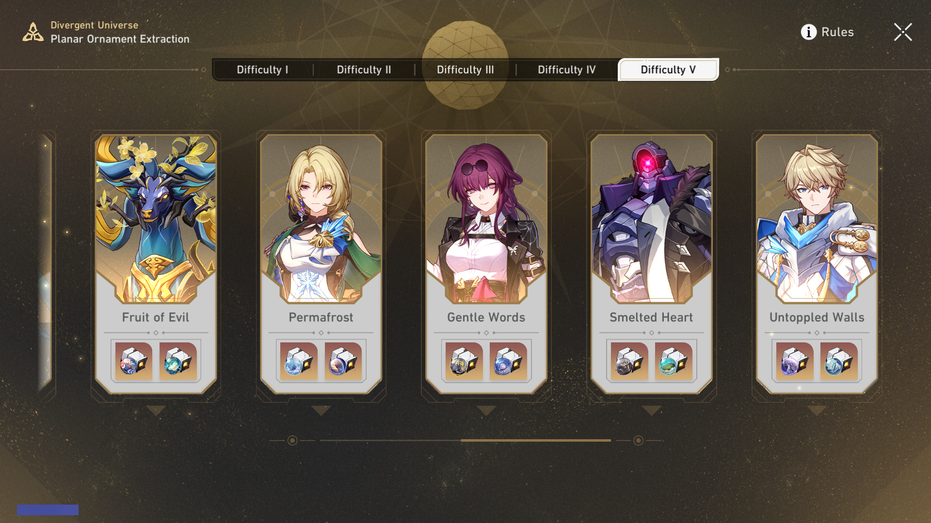 Planar Ornament Extraction Challenge Menu