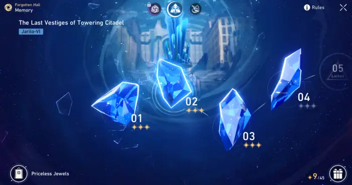Main menu, The Last Vestiges of Towering Citadel in Honkai: Star Rail