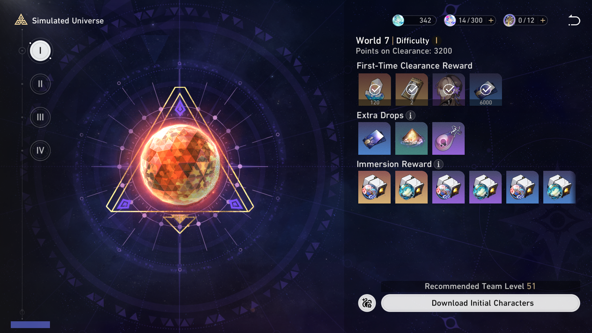 Simulated Universe Rewards