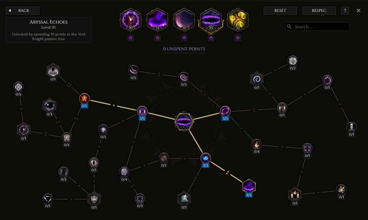 Abyssal Echoes Skill Tree