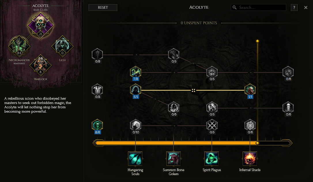 Acolyte Passive Tree