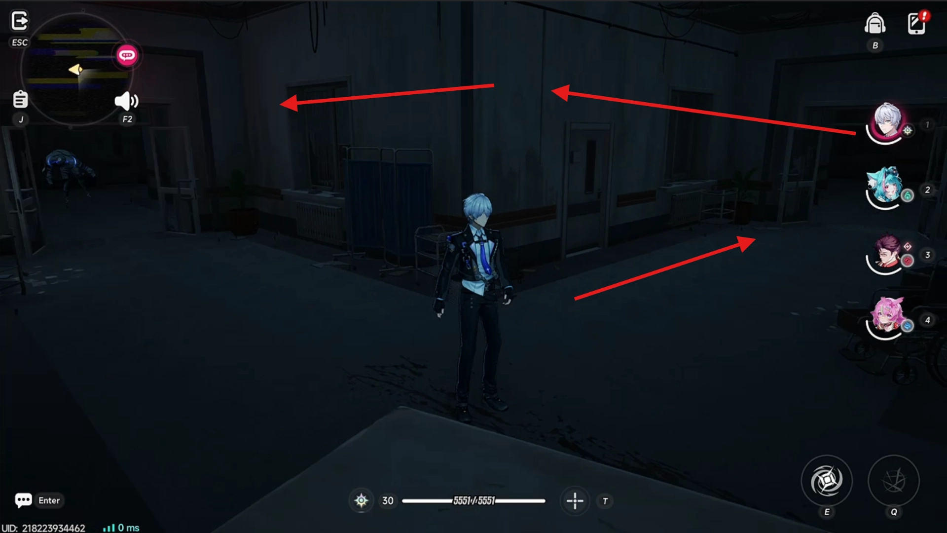 Helpful arrows signifying the next path