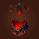 Erupting Volcanic Faceguard, Erupting Volcanic Helmet, Erupting Volcanic Headpiece Model