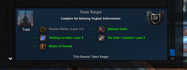 Tower Ranger Achievement
