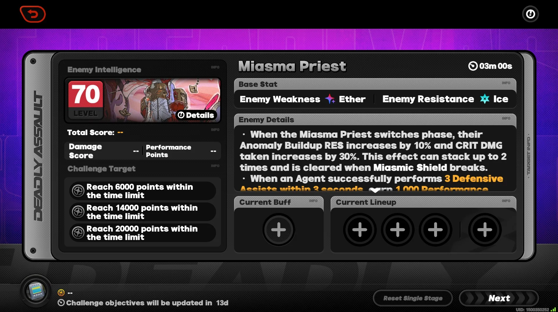 Deadly Assault Miasma Priest