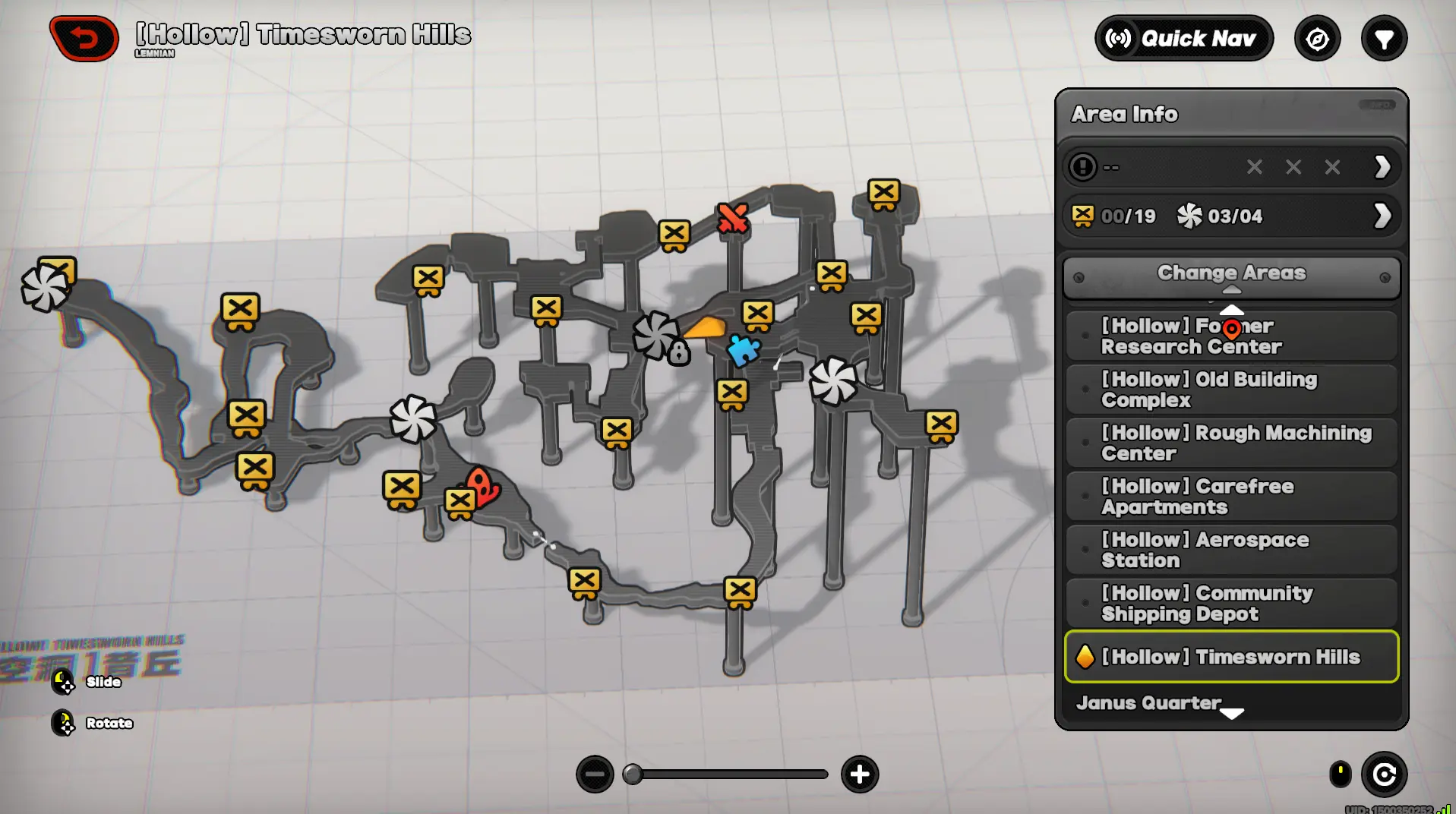 Timesworn Hills Explorer's Guide Event Map