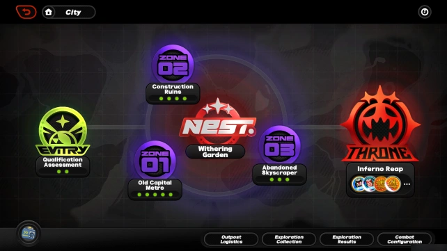 Withered Domain Main Interface