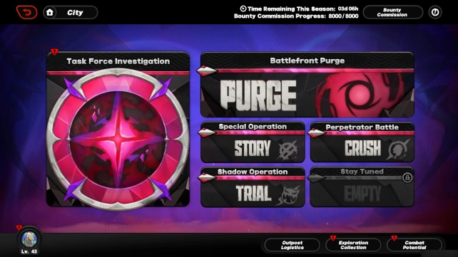 Lost Void Main Menu
