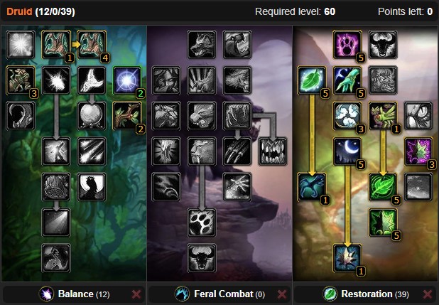 Classic Restoration Druid Healer Spec Builds And Talents Wow