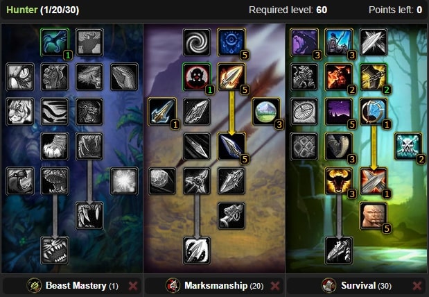 Survival Hunter Wotlk Talents