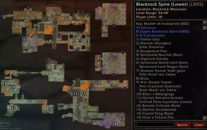 Lower Blackrock Spire Map