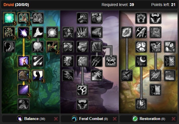 Wow Classic Balance Druid Leveling Talent Build From 1 To 60 Wow