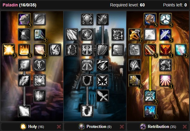 WoW Classic Retribution Paladin Leveling Talent Build from to 60 - Classic - Icy Veins