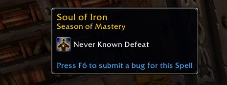 Soul of Iron buff