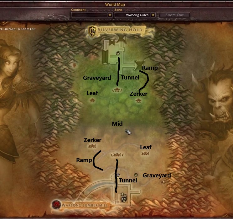 Warsong Gulch Map