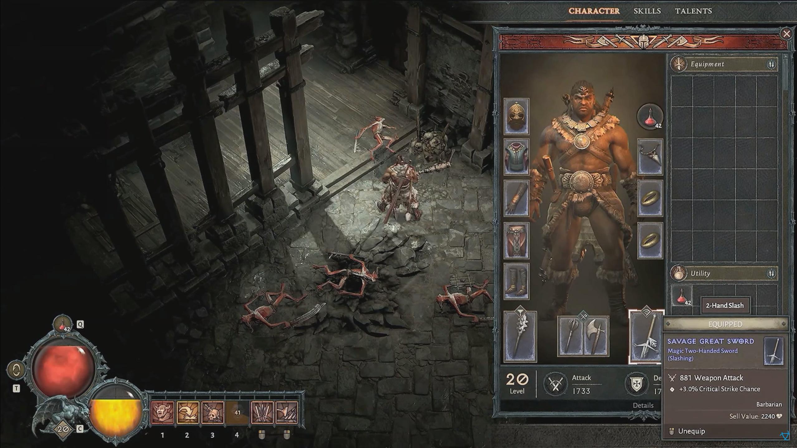 Screenshot of In-Game Barbarian