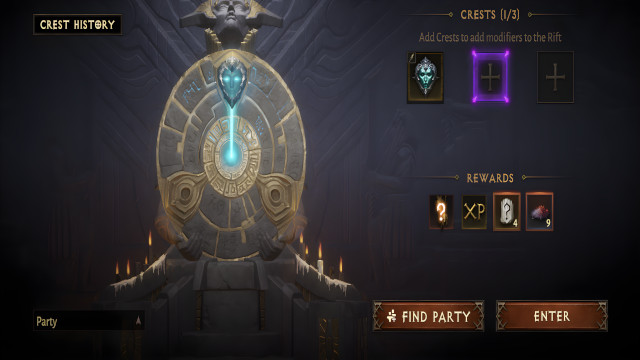 Elder Rift Menu