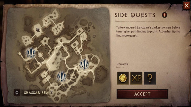 Side Quest activity Map