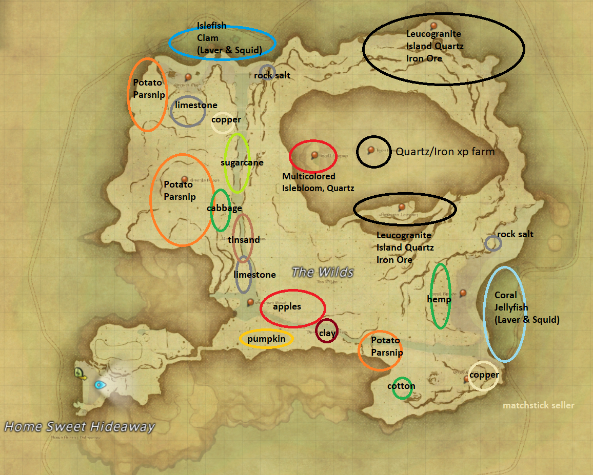 Ff14 island sanctuary resource map