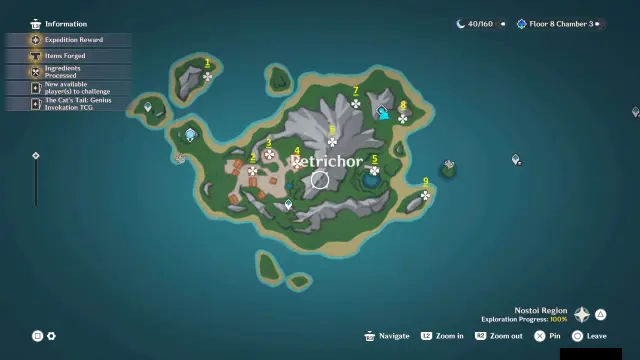Petrichor Chest Collectable Route Map