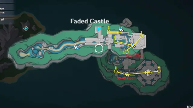 Faded Castle Oculus Collectable Route Map