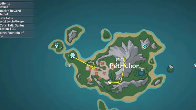 Petrichor Oculus Collectable Route Map