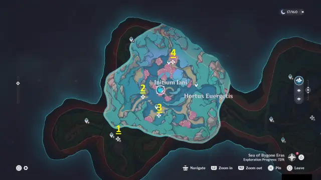 Sea of Bygone Eras Time Trial Locations