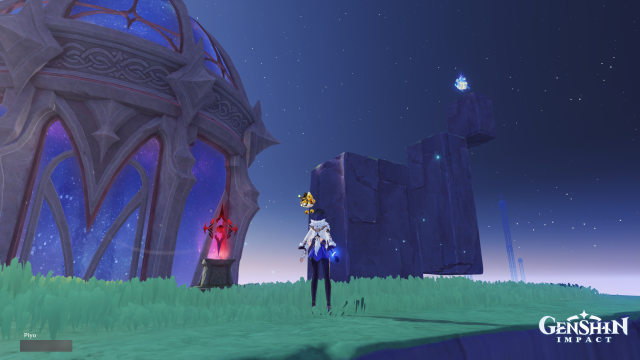 Temple of Space Mnemonic Cluster Collectables: #7 Fly up to find a Time Trial nearby, and continue climbing up.