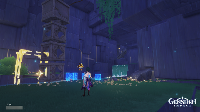 Temple of Space Mnemonic Cluster Collectables: #11 From #10, fly north-east and kill the nearby enemies. Then interact with the Spatial Blocks to access Avyakta Chamber F1.