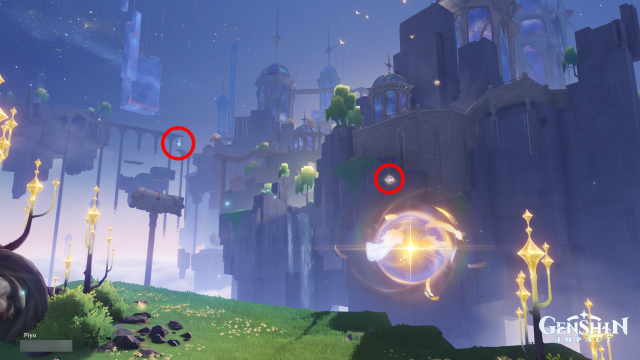 Temple of Space Mnemonic Cluster Collectables: #13 From #7, use the Harpastum to travel towards the Mahavaipulya Chamber. At the middle Harpastum, fly towards the north-west. You can also access the Harpastum from the south-east waypoint.