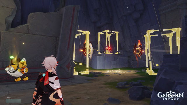 Temple of Space Mnemonic Cluster Collectables: #14 From the waypoint, head to the west and enter the building. Defeat the nearby enemies to seize the nearby object.