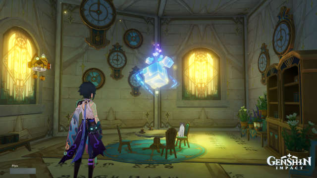 Temple of Space Mnemonic Cluster Collectables: #16 Inside Library F2 to the south, find the NPC Vindia and head into Mr. Gray Cat's corner room. You can access F2 from either the F4 north staircase or during the story.