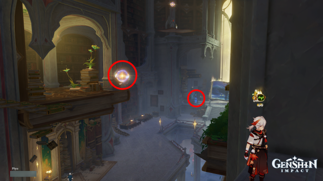 Temple of Space Mnemonic Cluster Collectables: #18 From the same waypoint as #17, interact with the Harpastum to reach the above platform.