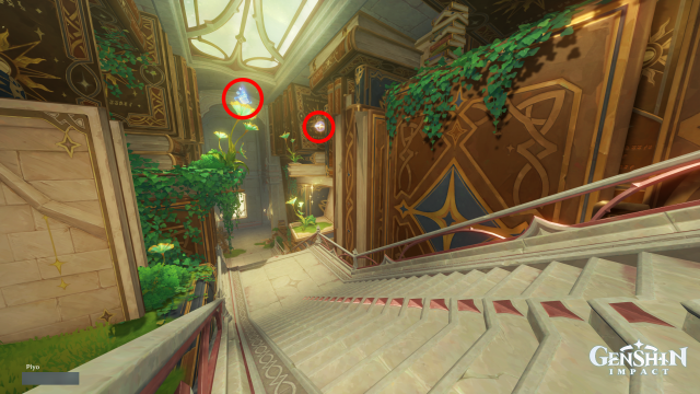 Temple of Space Mnemonic Cluster Collectables: #19 From the same waypoint as #17, head to the north staircase and fly to the Cluster using the Harpastum nearby.