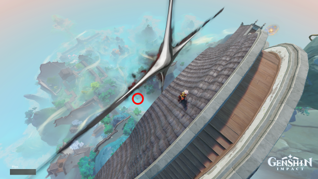 Temple of Space Mnemonic Cluster Collectables: #24 From the wall, de-transform and jump down to the west side of the wall. If you miss the Cluster, you can fly up using the Harpastum below.