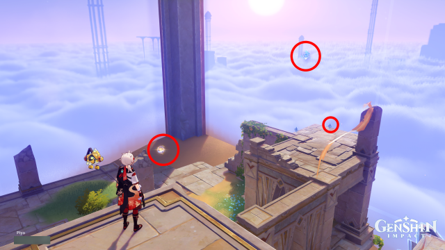 Temple of Space Mnemonic Cluster Collectables: #27 From the nearby waypoint, head north-east to find the Harpastum nearby. Transform into a Plume Moth and fly up, or move the Spatial Pillar to climb up.