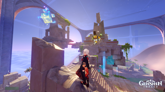 Temple of Space Mnemonic Cluster Collectables: #29 From #28, fly down to the west and head down the stairs.