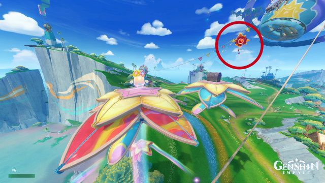 Easybreeze Holiday Resort Oculus Collectables: ##11 Paint the nearby platforms to reach the top and get the Pyroculus